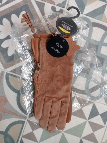 Gloves 100 leather tan - m/l,