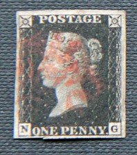 1840 penny black 4 - 1d,