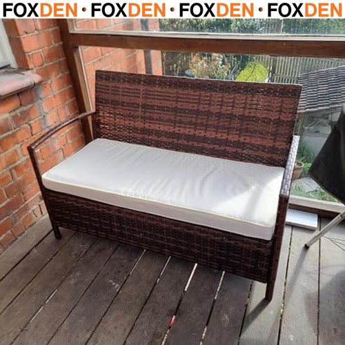 Seater rattan garden bench - rattan,