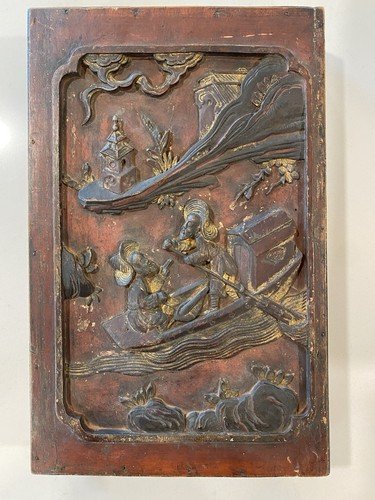 Antique chinese gilt - gilt, wood
