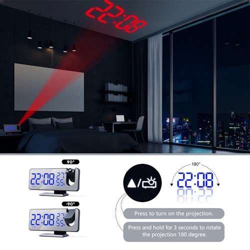 Digital mirror led - mirror, alarm