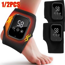 Electric Foot Ankle Massager Brace Pain Relief Vibration Hot Compress Therapy UK