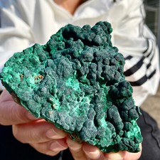 310G Natural velvet Malachite stone cat eye cluster rough mineral sample