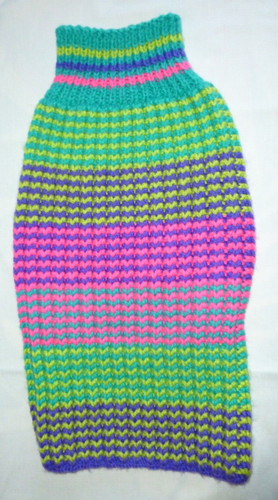 Hand knitted dog jumper - hand,