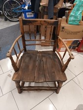 Wooden Sussex Vintage Armchair Dark Brown Colour Collection From Nr21