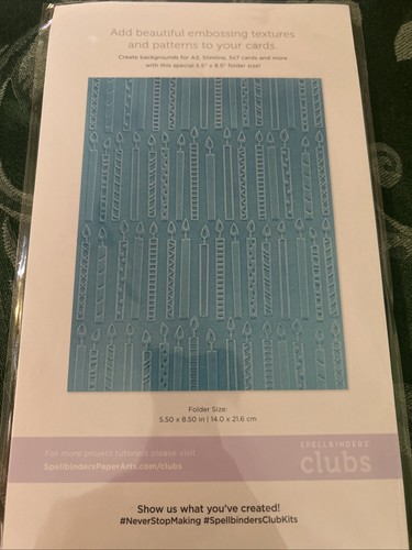 Spellbinders embossing folder - embossing,