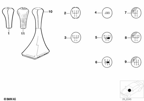 Bmw genuine leather - gear, shift