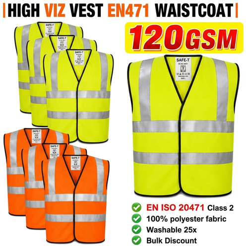 120 gsm vis vest safety - hi,