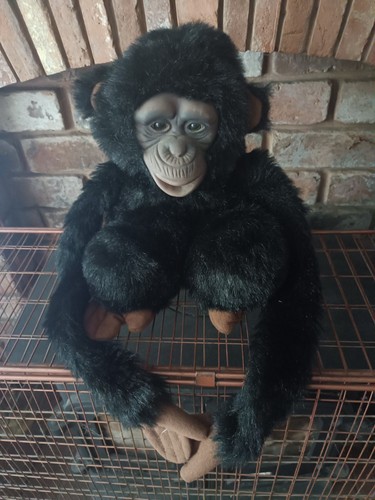 Vintage chimpanzee hand puppet - chimpanzee,