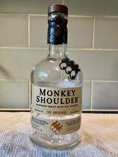 Empty 1 x MONKEY SHOULDER Malt Scotch Whisky Bottle 70cl + Lid - UPCYCLE CRAFT
