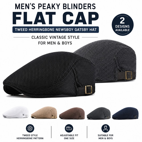 Mens peaky blinders flat cap - peaky,