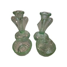 Green Glass Dressing Table Set
