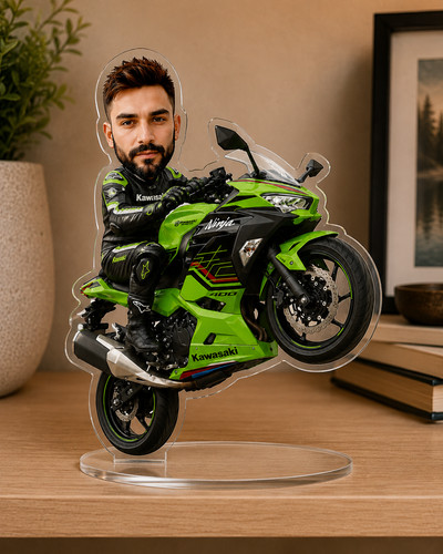 Personalised motorbike wheelie - personalised,