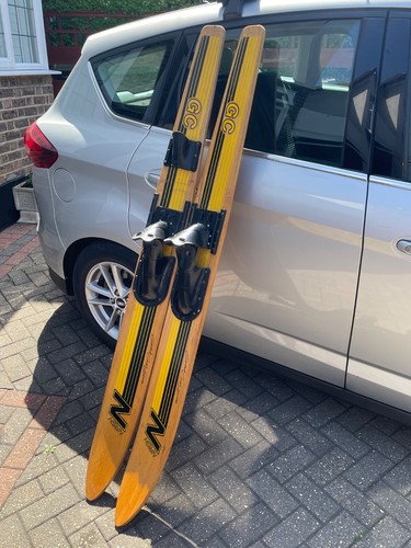 Vintage wooden water skis - vintage,