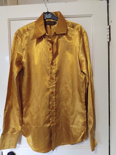 Men retro gold polyester - men's,