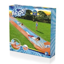 16ft BESTWAY INFLATABLE KIDS SLIP AND SLIDE WATER FUN DOUBLE