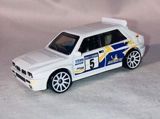 HOT WHEELS LANCIA DELTA INTEGRALE WHITE No.5 RALLY CAR 164 LOOSE NICE SEE PHOTOS