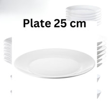 White Plates Bowls Crockery Dinner Set Dinnerware Tableware 8 16 24Pc Mi/Di SAFE