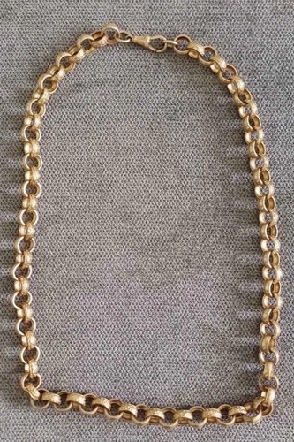 Gold solid belcher chain 9ct - solid,