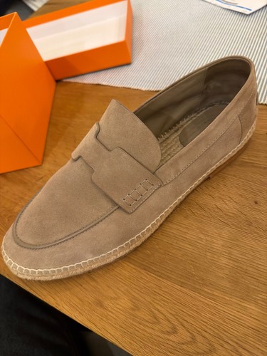 Hermes suede espadrilles - -,