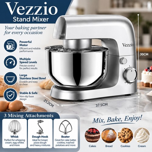 Vezzio stand mixer 1500w - stand,