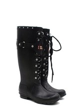 Hunter Black Lace Up