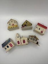 Vintage Set 6 Mini Putz Houses