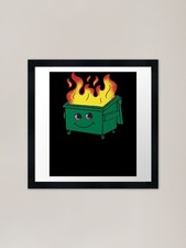 Dumpster Fire Happy Face Smile