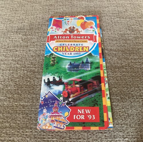 Alton towers 1993 park map - alton,