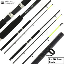 2x AP 6ft Boat Max Fishing Rods 2pc 25Lb Sea Fishing Boat Rods Mackerel Pollack