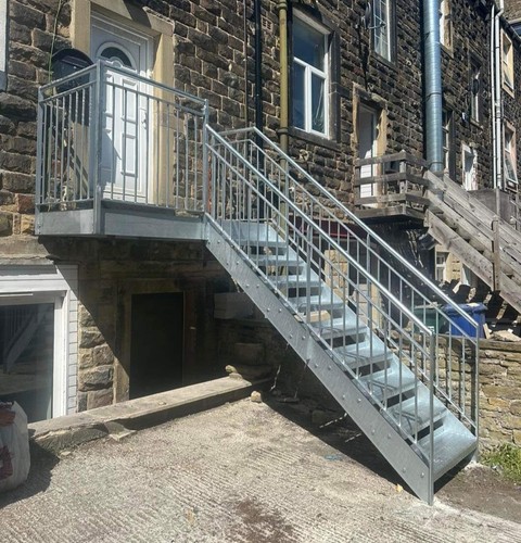 Steel fire escapes supply - -, &