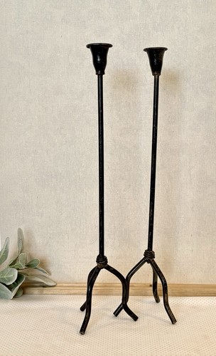 Vintage hand forged black iron - hand-forged,