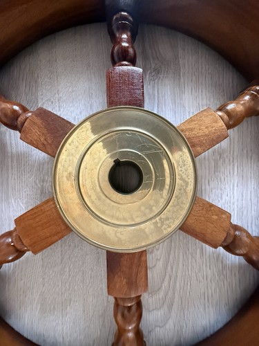 Nautical wooden brass ship - nautical,