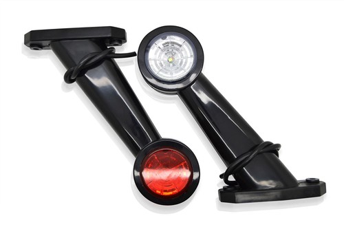24v red white led - red/white, side