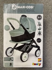 Smoby Maxi Cosi 3in1 Dolls Pram Pushchair In Teal 