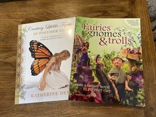 Two Polymer Clay Fantasy, Creating And Sculpting Figures In Very Good Condition