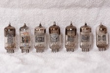 VINTAGE 7 X MULLARD/BRIMAR/MARCONI ECC81/B309/12AT7.VALVES/TUBES.AVO TESTED