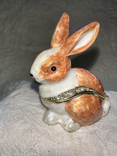 Bunny rabbit bejewelled enamel - bunny,