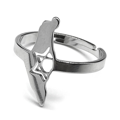 Adjustable israel map ring - adjustable,