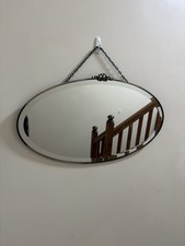 Large Vintage Oval Wall Mirror