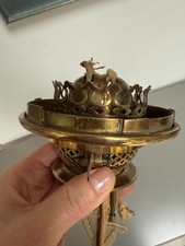 antique brass hinks duplex oil lamp burner