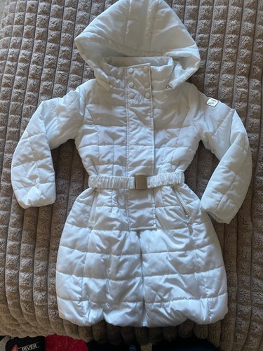 Monnalisa white padded coat - white,