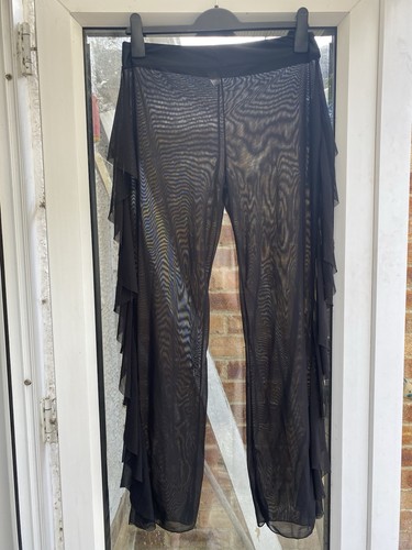 Women black sheer mesh - women's,