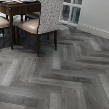 Dark Grey Herringbone Vinyl
