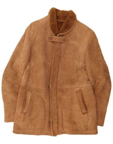 Vintage mens shearling jacket - shearling,