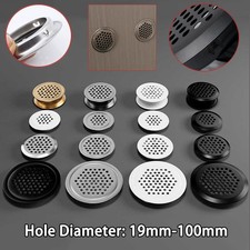 Stainless Steel Round Air Vent Grille Wardrobe Cabinet Metal Ventilation Cover