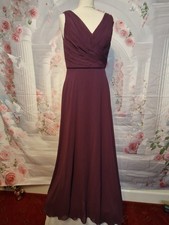 Infinite By Wed2b. Laila Bridesmaid Dress In Plum Purple Uk12