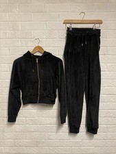 Miso velour tracksuit black
