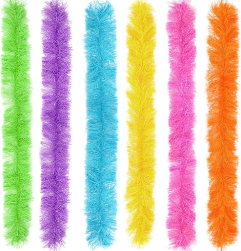 6pcs colorful feather boas - feather,