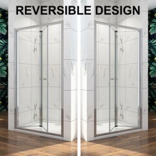 700/760/800/900/1000 Bi fold Shower Door Shower Enclosure Bathroom Glass Cubicle